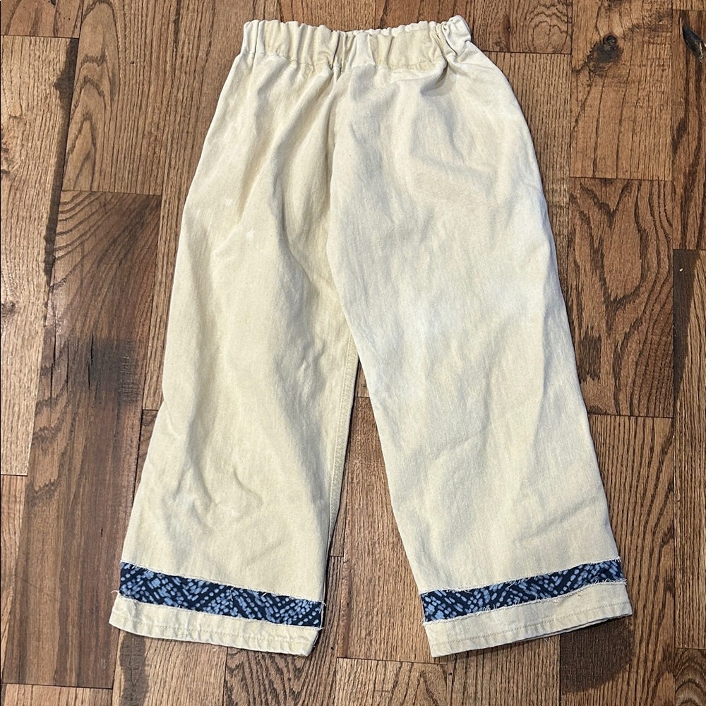 Upcycle Handmade W Small Wide Leg Contrast Hem pants